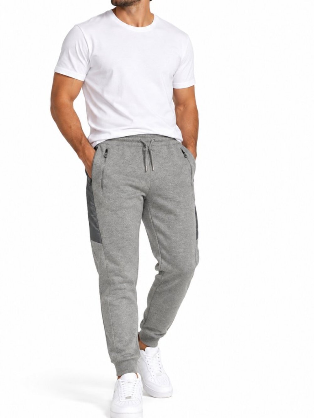 BOSS Hugo Boss Grey Logo Jogger Sweatpants Men’s Size M